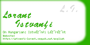 lorant istvanfi business card